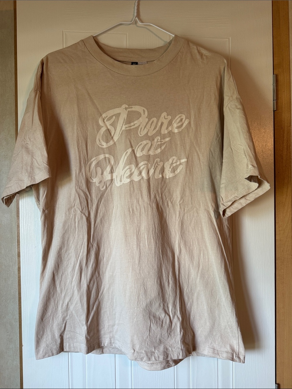 Divided by H&M Beige Crewneck Tee